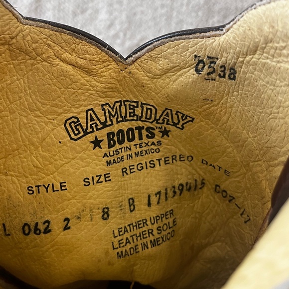 TCU Horned Frogs Gameday Cowboy Boots Women Size 8 Brown Purple Embroidered - Picture 5 of 9